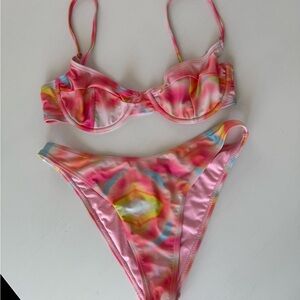 Colorful Tie-Dye Bikini Set